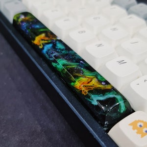 Artisan SA Keycap, Custom keycaps, Interstellar Galaxy Keycap, Epoxy Resin Keycaps, Mechanical Keyboard Shift Spacebar Keycap