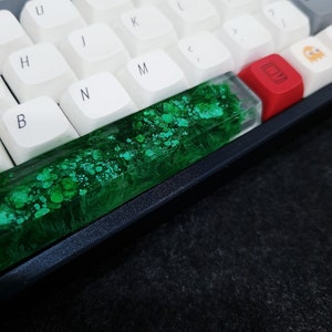 Custom Artisan Keycap, Epoxy Resin keycaps, Botanical Keycaps, OEM SA Keycaps, Cherry MX, Mechanical Keyboard Shift Spacebar Keycap