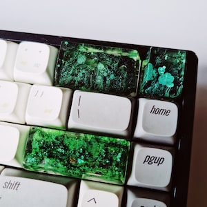 Moss Artisan Keycap, Custom keycaps, Botanical Keycaps, OEM SA Keycaps, Mechanical Keyboard Shift Spacebar Esc Keycap