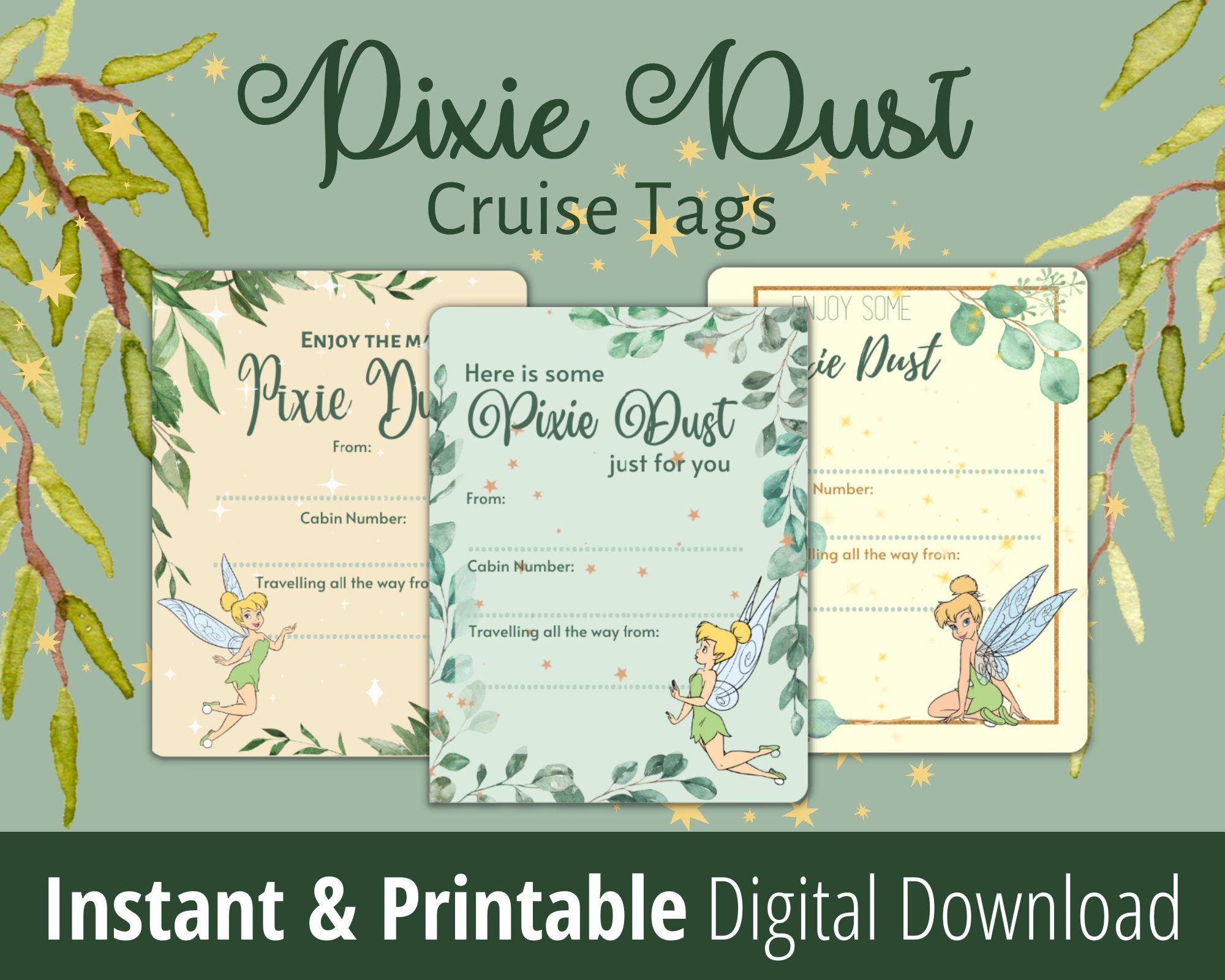Pixie Dust Tag DIY Printable Digital Download Fish Extender - Etsy