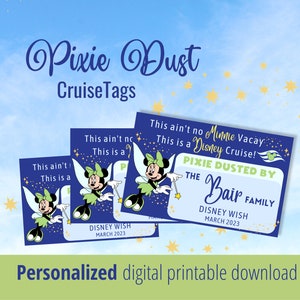 Pixie Dust Tag, druckbarer digitaler Download, Fisch-Extender, Cruising Ducks Tag, benutzerdefinierte Tag, Pixie Dust PNG, Kreuzfahrt PDF, Geschenk für Cruiser