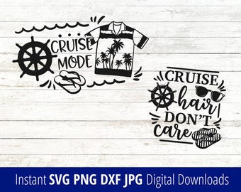 Cruise SVG, Digital Print Download, Cruise Clipart, Cruise JPG, Cruising PNG, Cruise Hair Dont Care, Cruise Mode
