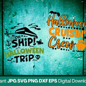 Cruise Downloads, Cruising Digital Downloads, Halloween Cruise, Halloween Cruising Crew, Cruise Clipart, Cruise JPG, Cruising Quotes