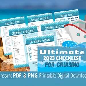 Cruise Checklist, Printable Digital Download, Cruise PDF, Custom Cruising Planner, Do It Yourself Guide