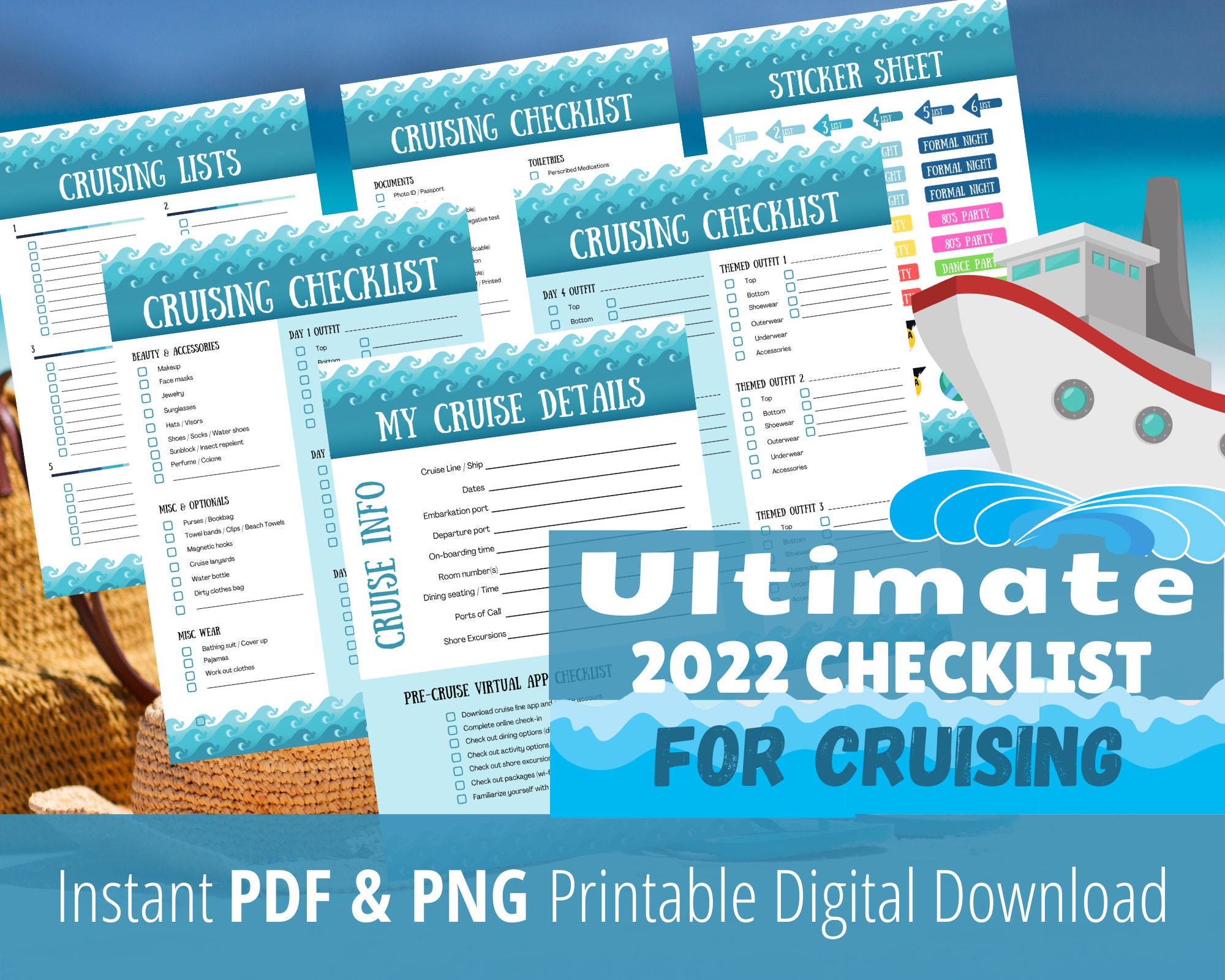 Ultimate Printable Cruise Checklist INSTANT DIGITAL DOWNLOAD | Etsy