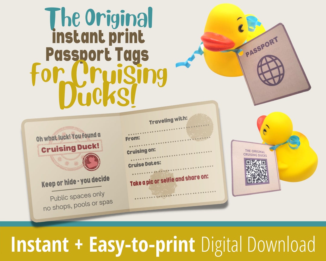 Cruising Ducks Passport Digital Download Tags For Ducks Etsy cruising-ducks-passport-digital-download-tags-for-ducks-etsy