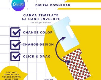 A6 budget binder divider Canva Templates. Customizable A6 planner divider styles. Comes with commercial use license. Printable PDF, SVG, PSD