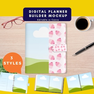 Planner Canva Frames: Digital Planner Builder Template (Commercial Use, PLR)