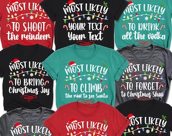 Funny Christmas Matching T-Shirts, Sarcastic Holiday Group Tees
