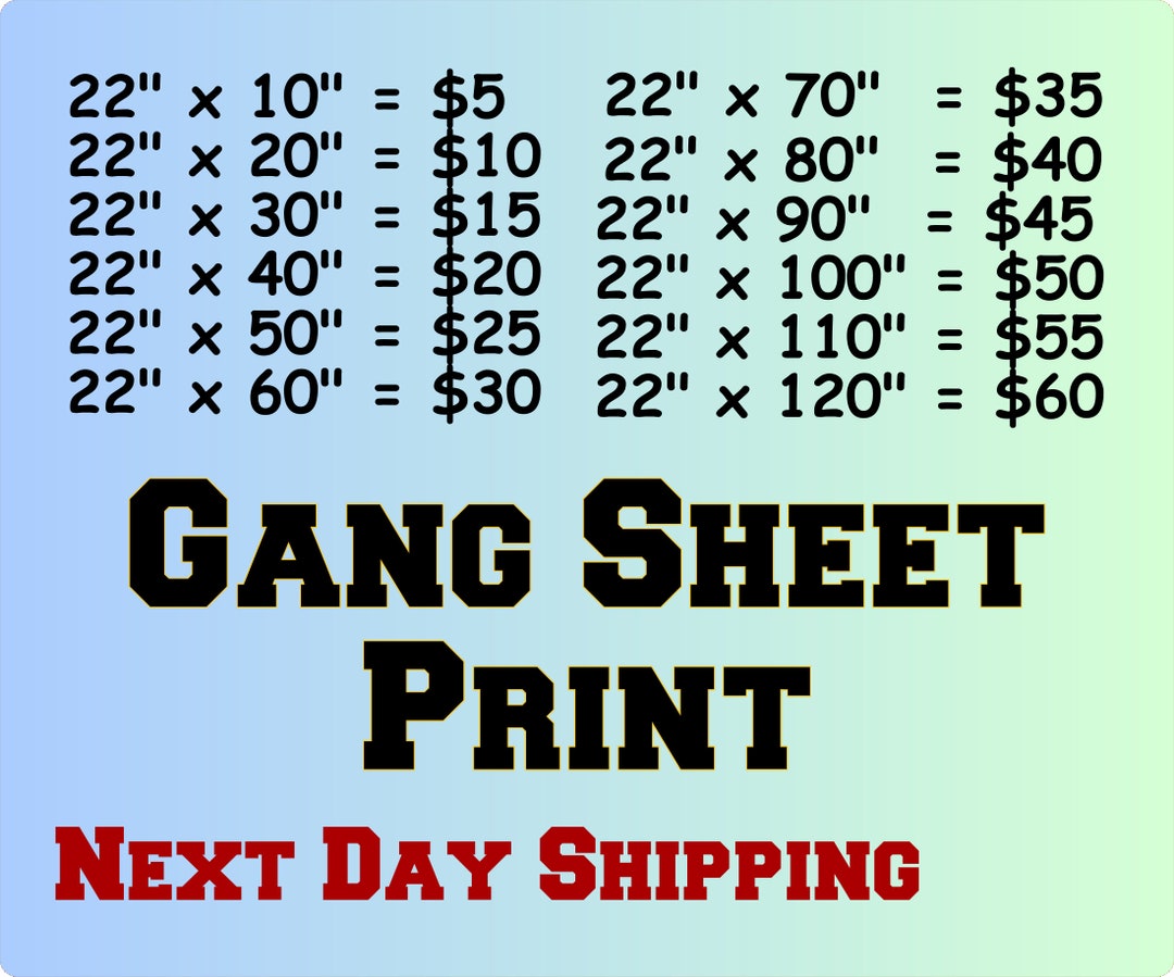 Bulk Gang Sheet Dtf Transfers Gang Sheet Print Ready to - Etsy Canada