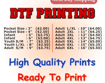 Custom DTF Gang Sheet, Ready To Press Transfer