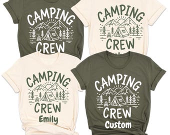 Custom Camping Crew Tshirt, Camp Group Shirt, Family Vacation, Travel Shirt