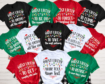 Funny Christmas Group T-Shirt, Custom Holiday Tee