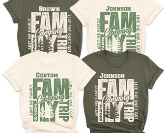 Custom Family Camping Tshirt, Camp Shirt, Family Vacation, Travel Shirt