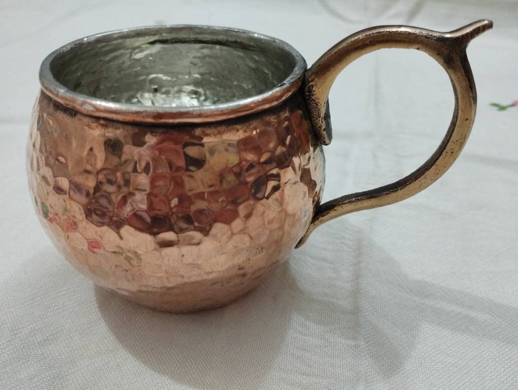 100 Pure Copper Hand Hammered,Big Size Red Copper Mug