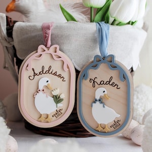 Personalized Easter Basket Tag, Easter Gift Tags, Kids Easter Basket, Custom Easter Name Tags, Personalized Easter Gift Tag, Easter Egg Tag