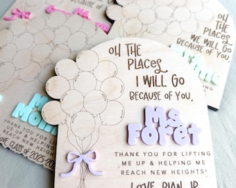 Teacher Fingerprint Gift, Personalized Teacher Appreciation Keepsake, End of Year Gift from Student, Personalized Gift, Gift for Teacher