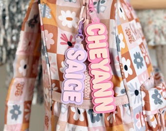 Backpack Tags, Lunch Bag Tags, Bag Tag Personalized, Backpack Name Tags, Diaper Bag Tags, School Tags, Acrylic Keychains, Back to School