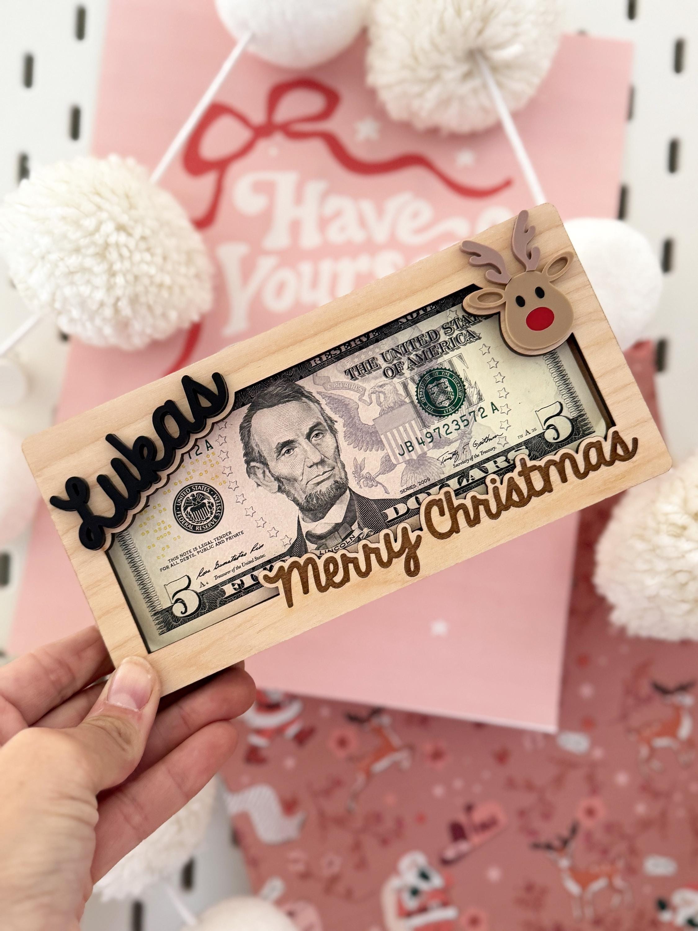 Personalized Christmas Money Holder, Stocking Stuffer for Teens, Christmas Gifts for Family, Christmas Gift, Secret Santa Gift,Gift for Kids