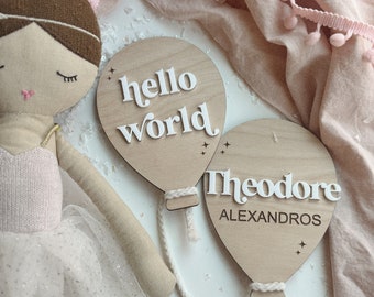 Balloon Milestone Markers, Baby Photo Prop, Baby Announcement, Baby Monthly Milestone Sign, Balloon Baby Milestone Sign, Hospital Baby Sign