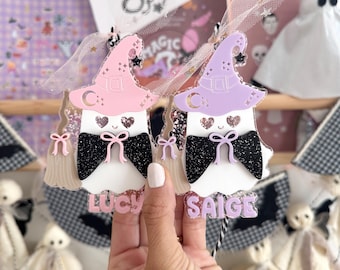 Personalized Halloween Tag, Kids Halloween Tag, Halloween Basket Tag, Halloween Decor, Boo Basket Tag, Witch Hat, Trick or Treat Tag