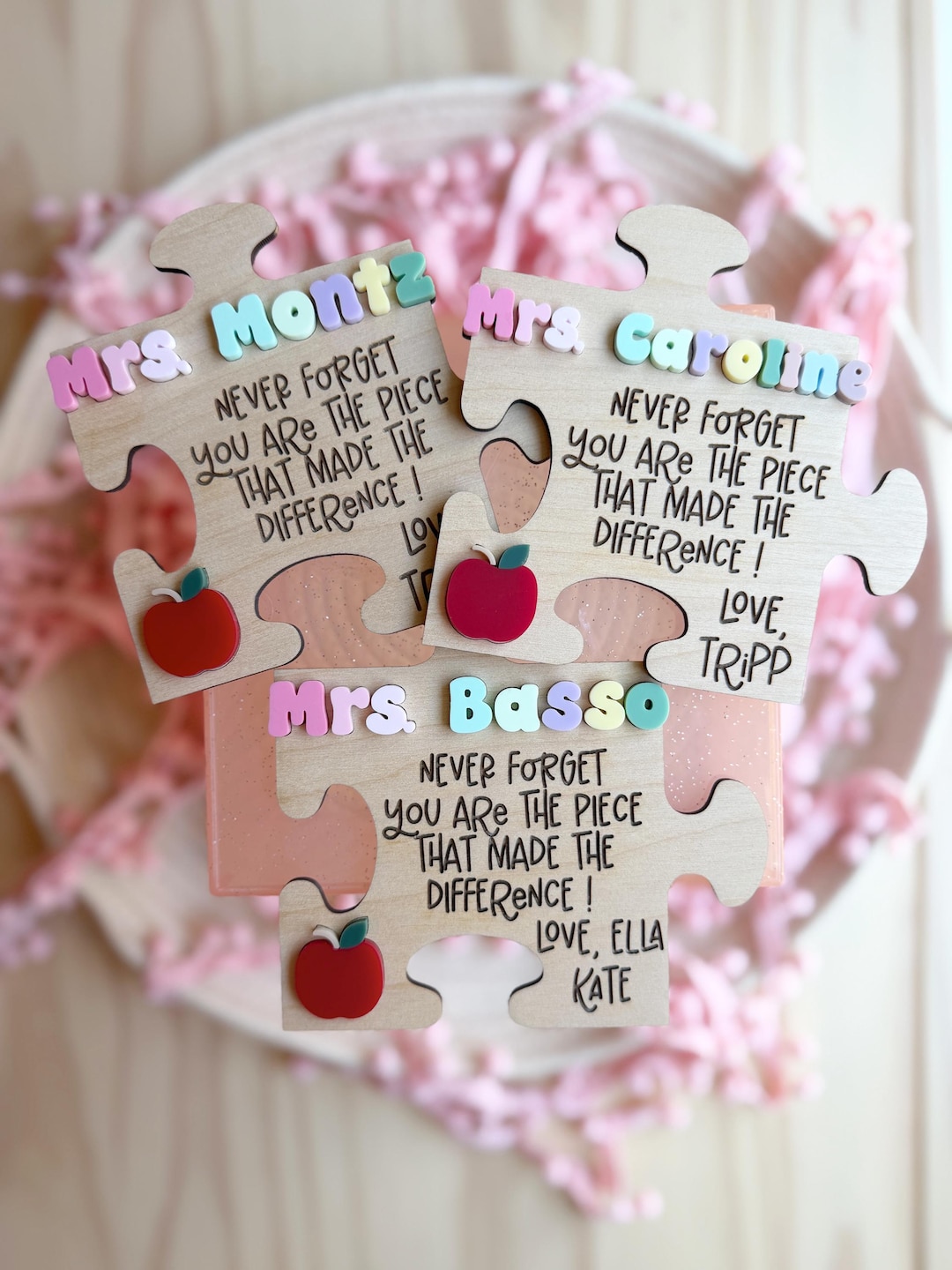 Personalized Teacher Puzzle Piece Magnet, Thank You for Being Such an ...