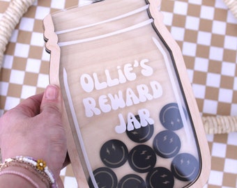 Reward Jar, Reward Jar Classroom, Reward Jar for Kids, Reward System, Reward Jar with Tokens, Customizable Reward Jar, Token Jar System