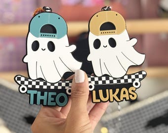 Personalized Halloween Tag, Kids Halloween Tag, Halloween Bucket Tag, Halloween Decor, Boo Basket Tag, Ghost Tag, Rad Ghost Tag, Ghost Decor