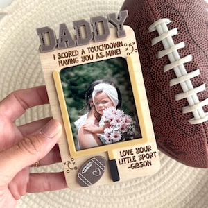 Cadre photo football, Magnet photo fête des pères, cadeau fête des pères, cadeau pour papa, cadeau pour grand-père, cadre photo fête des pères, photo d'enfants