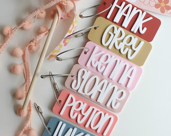 Backpack Tags, Acrylic Bag Tag Keychain, Personalized Bag Tag, Backpack Name Tags, Diaper Bag Tags, School Tags, Kids Tags, Lunch Box Tags