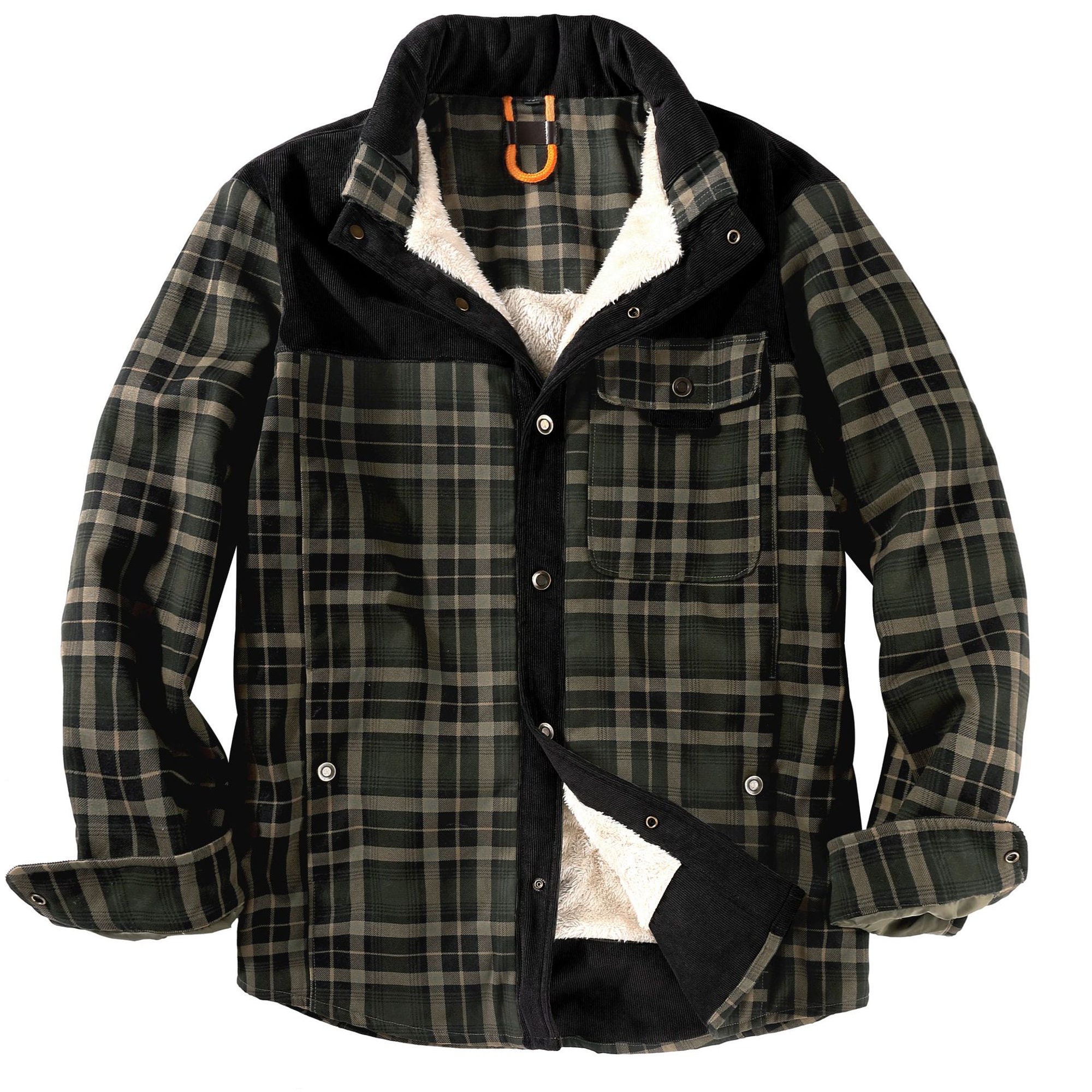 Plaid Corduroy Shirt Jacket Men Autumn Winter Casual Thick - Etsy