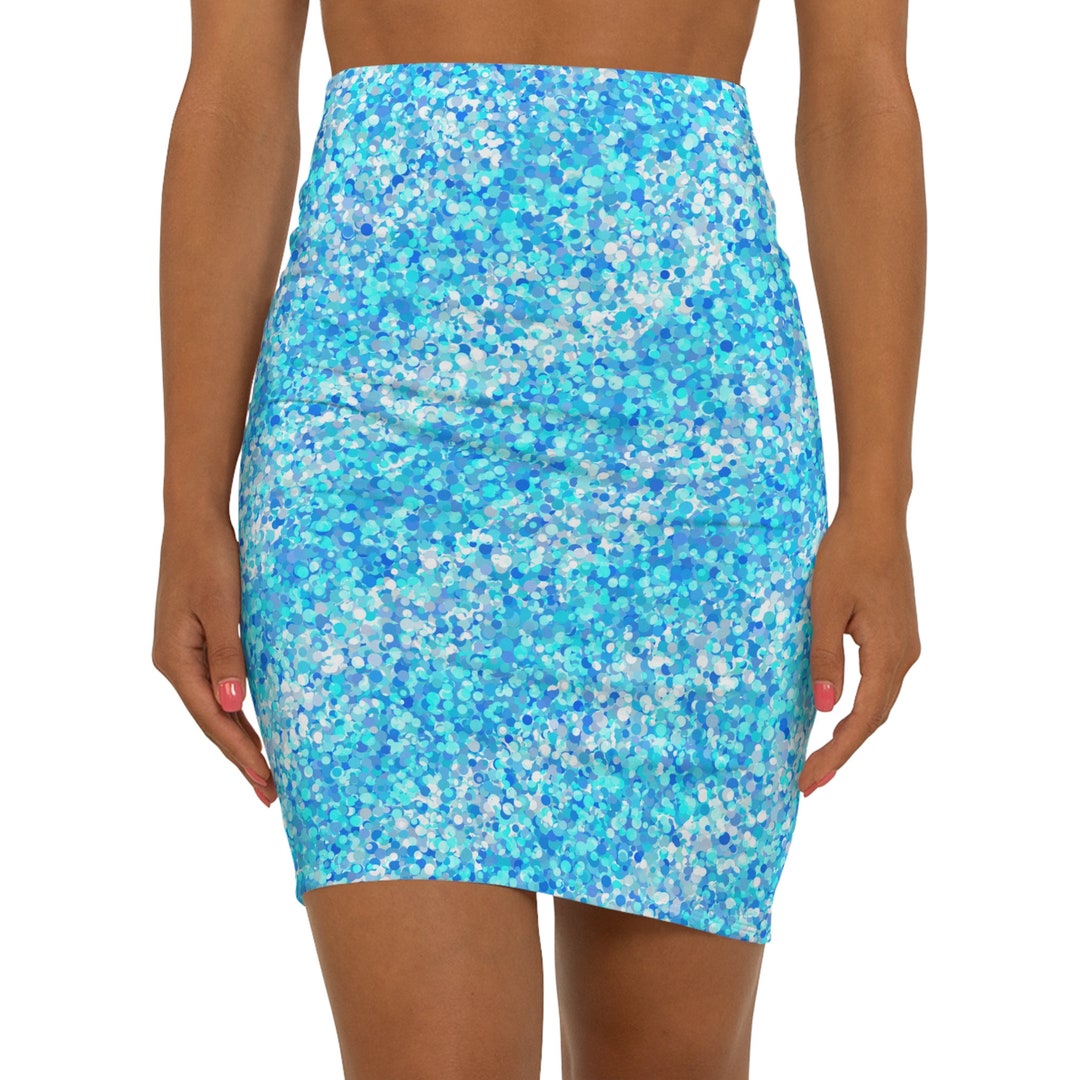 Women’s Glittery High-Waisted Skirt | Mini