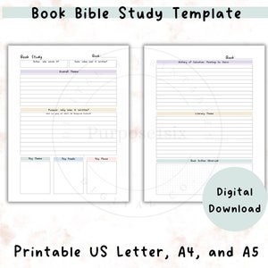 PRINTABLE, Books Bible Study Worksheet, Christian Daily Devotional, Faith Reflection Notes, Perfect Bible Study Guide, Christian Gift