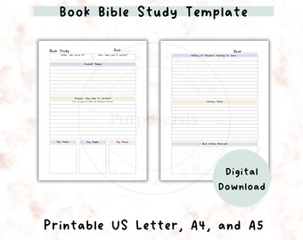 PRINTABLE, Books Bible Study Worksheet, Christian Daily Devotional, Faith Reflection Notes, Perfect Bible Study Guide, Christian Gift