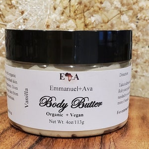 Organic Body Butter,Vegan Body Butter,Natural Body Butter, Eczema Cream, Lotion, Dry Skin lotion, Baby lotion, Moisturizer,  Balm, Ointment