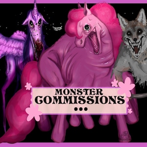 Monster commissions | Cheap commissioned art | Custom digital illustration image 1