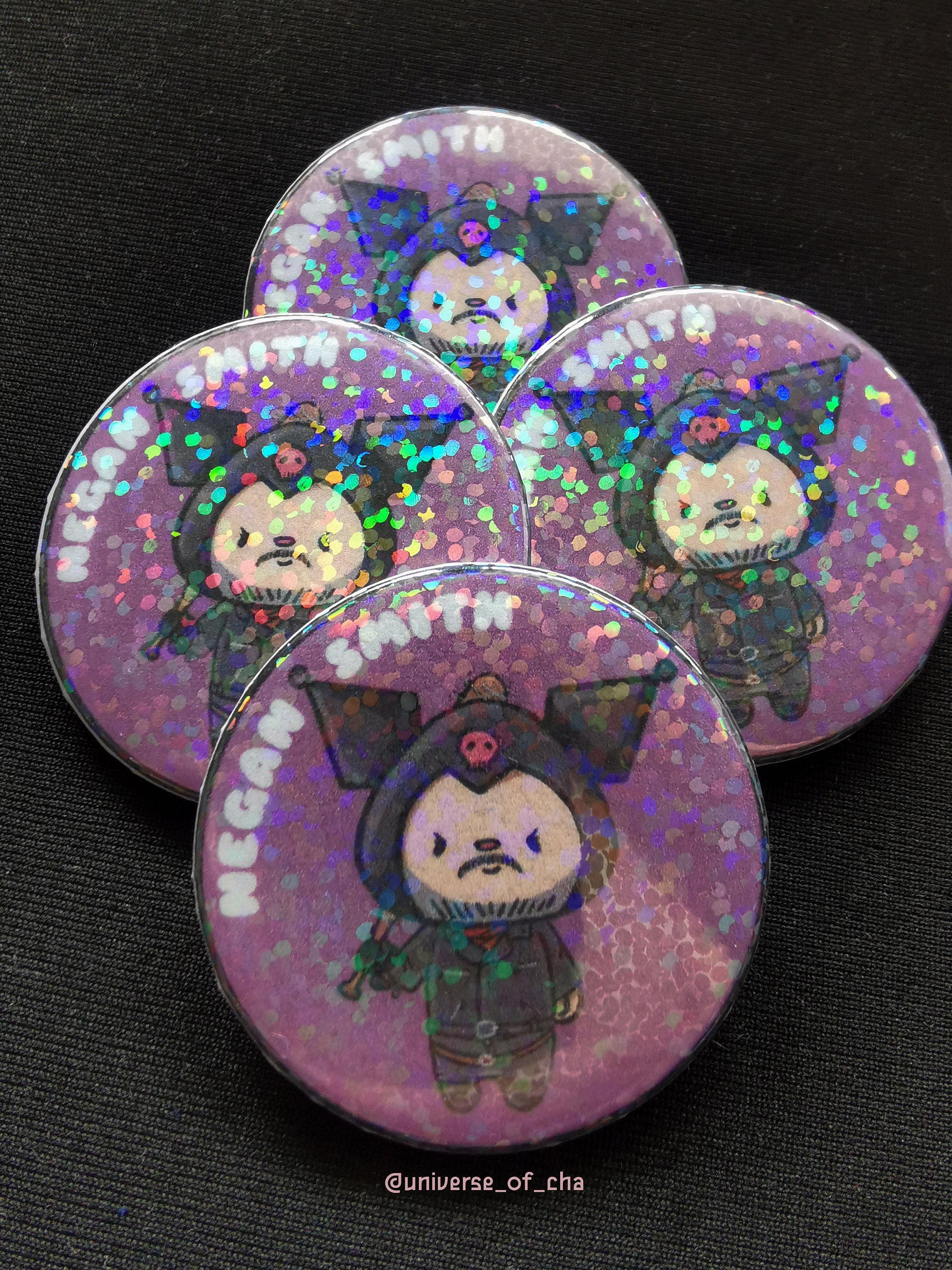 SANRIO Custom Name Badge - Acrylic Clip-On With Letter Stickers, Kawaii Style