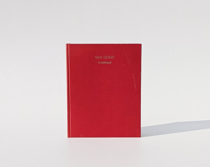 RESERVED Vintage Van Gogh Biography Book Red Hardcover Coffee Table