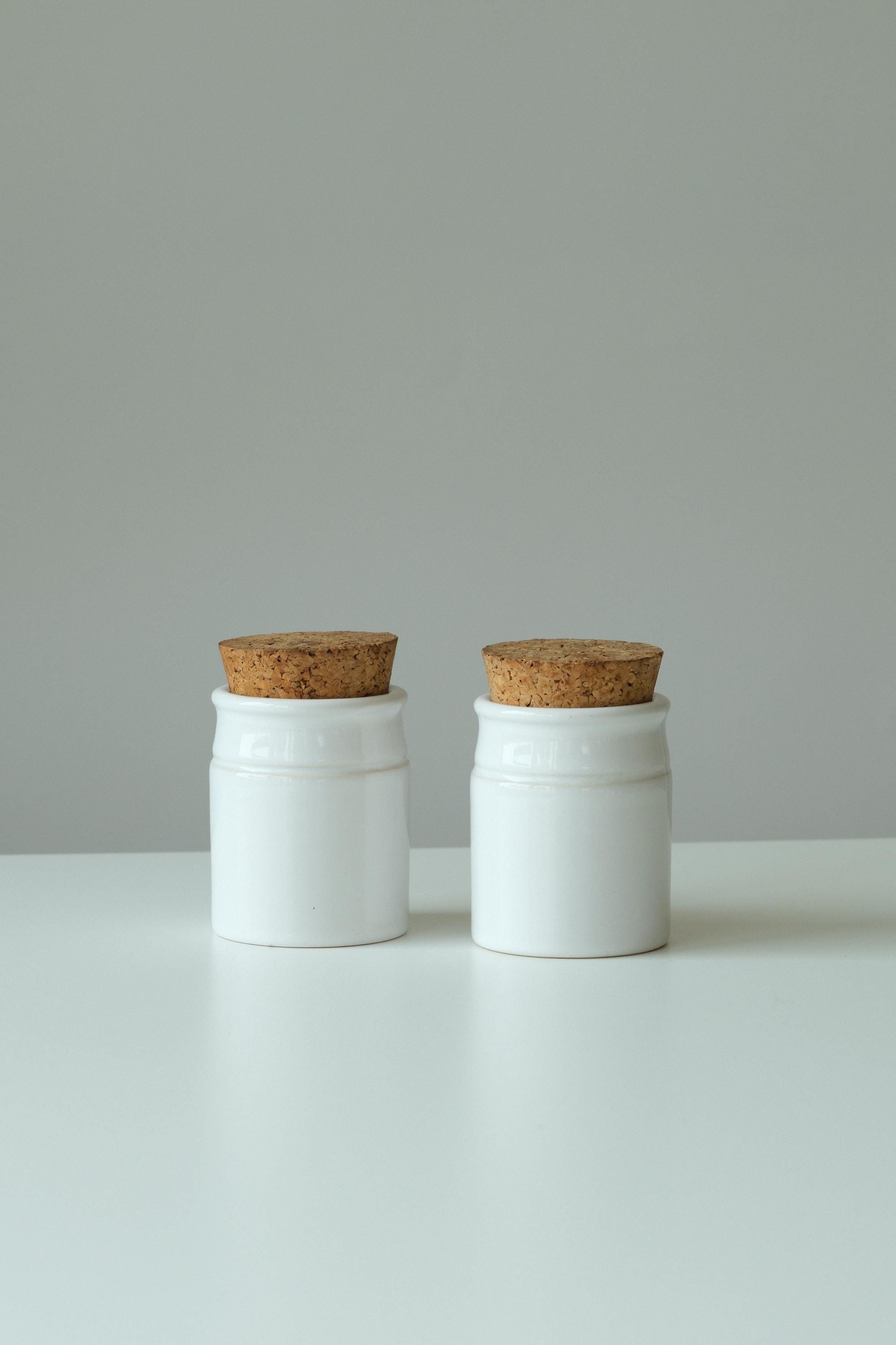 Condiments Jars Spices Jars Hoganas Sweden White Ceramic