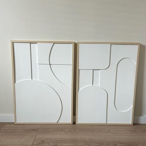 Large set 3D Wall Art Textured wall art dimensional wall art japandi wall art