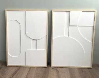 Set 3D-Kunst mit Relief 53x73cm