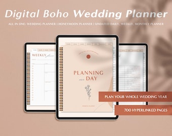 700 Page GoodNotes Wedding Planner Template Bundle | iPad Wedding Panning Book | Digital Notability Planner, Wedding