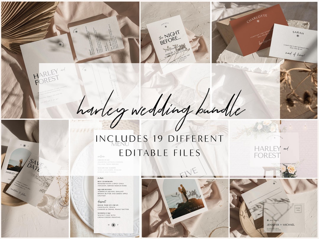 Invitation Essentials Giant Wedding Invitation Bundle | contemporary Wedding Invite | Large ...