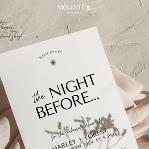 The Night Before Printable Rehearsal Dinner Invitation Rehearsal Dinner Template Invitation Template HARLEY image 4