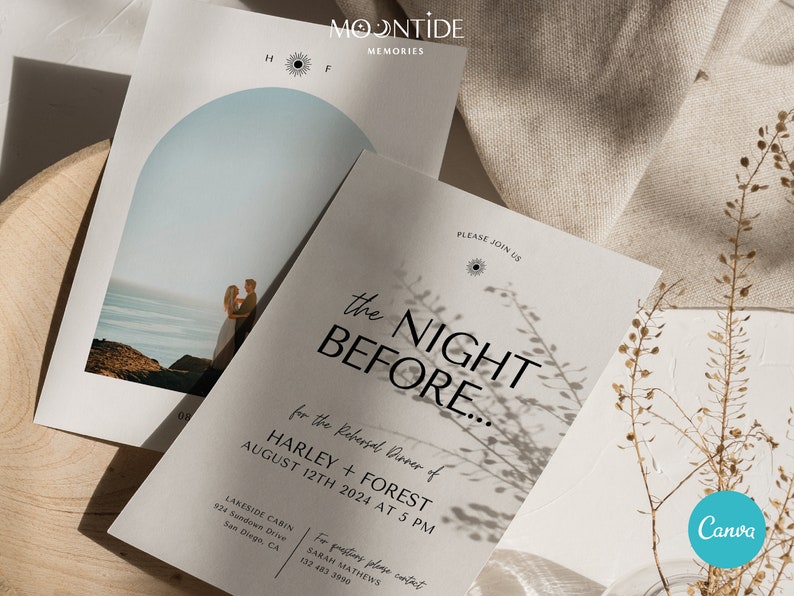 The Night Before Printable Rehearsal Dinner Invitation Rehearsal Dinner Template Invitation Template HARLEY image 2