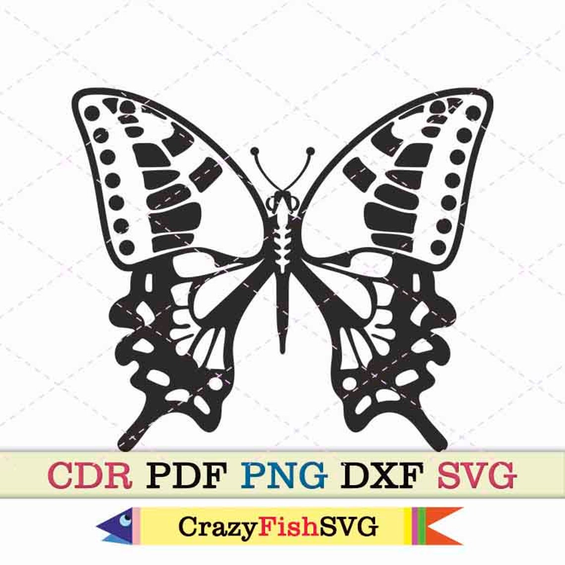 Butterfly Clipart Svg Vector Png Cut File Cricut Stencil Etsy