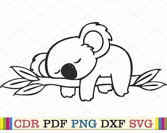 Urso coala svg fofo bebê animal zoológico australiano clipart
