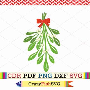 Mistletoe svg winter clipart christmas flower png garland