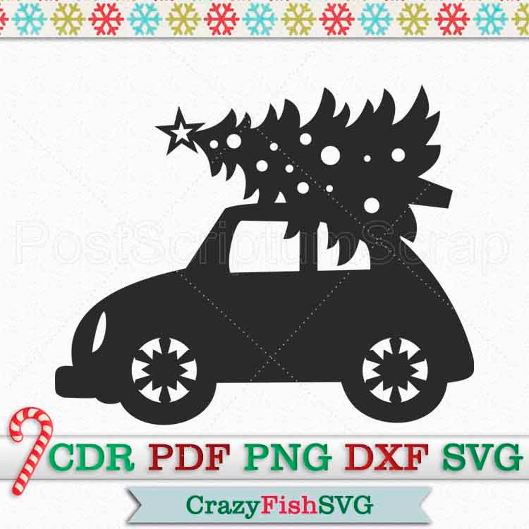 Christmas Car Tree Svg Clipart - Etsy