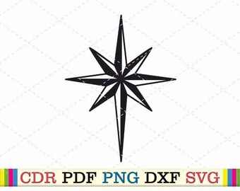 Christmas star svg holiday ornament png cute